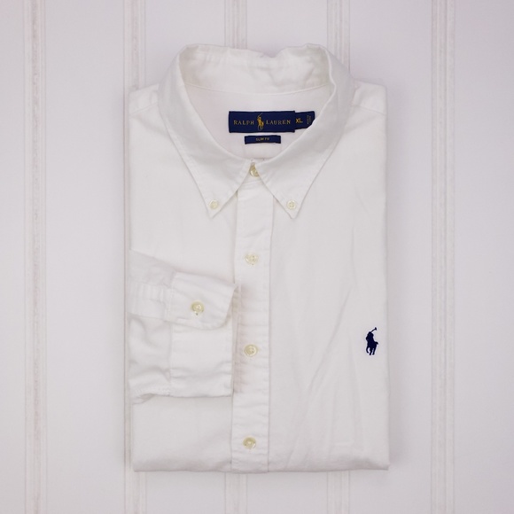 ralph lauren slim fit white shirt